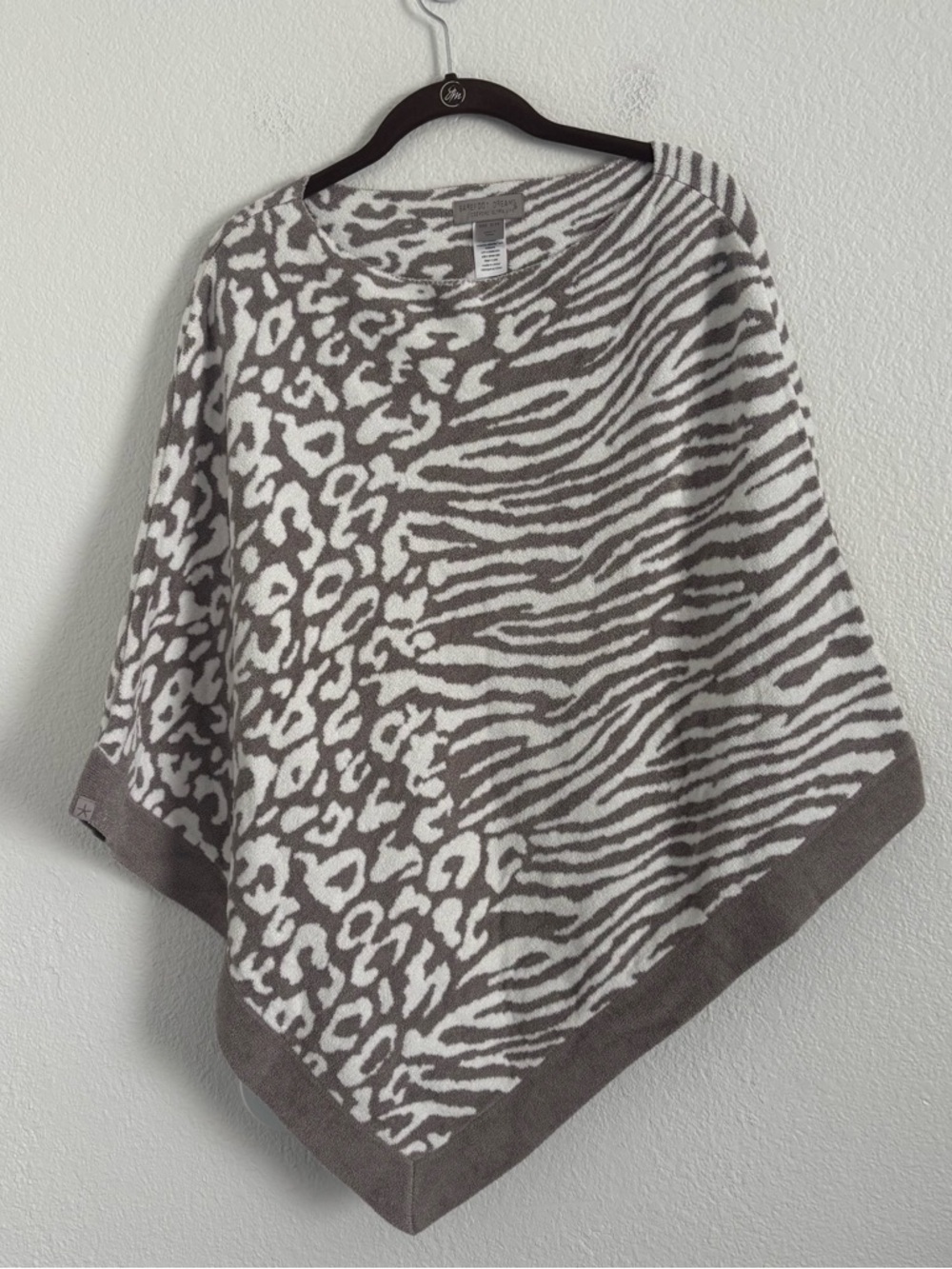Barefoot Dreams One Size Multicolor Animal Print CozyChic Ultra Lite Poncho